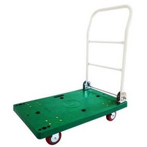 사각차 P대차 데크트럭 구루마 사각대차 핸드카트 카트 달리 대차 구르마 구루마 리어카 접이식 수레 끌차 핸드카 이동짐수레 사각대차, 초록판/PVC(빨간)바퀴/소(600*400)