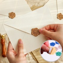 결혼식 청접장 편지 봉인 스탬프 봉인씰 봉투밀봉 스티커, 6실링스티커-레드로즈