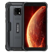 통신사 이동 블랙뷰 bv4900 스마트폰 3GB 32GB 안드로이드 10 ip68 방수 휴대폰 5580mah 5 73939 nfc 4g lte 러기드 핸드폰, 기준, 검은색