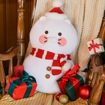 카카오 크리스마스 화이트 에디션 눈사람 인형 춘식이