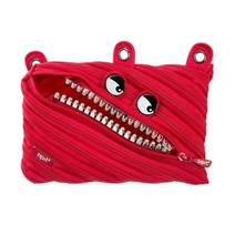 ZIPIT 글리즈 3링 바인더 연필 파우치 블랙 341146, Red_Pencil Case