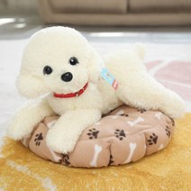 강아지 인형 쿠션 동물 시뮬레이션 테디 레이디 푸들 살아있는, 55cm, 4