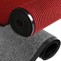 더크린 더블롤매트/그레이/레드 120X100cm 6M 미끄럼방지매트현관쿠션롤매트 미끄럼방지 코일매트 단면매트 양면매트 욕실매트 베란다매트 현관매트 수영장매트, 그레이