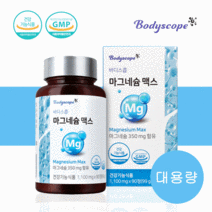 바디스콥 마그네슘 350mg 대용량 약 3개월분 산화마그네슘 영양제 눈밑떨림 마그네슘정, 1박스