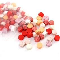 왁스타블렛 고체타블렛100pcs 인감 스탬프 왁스 곡물 빈티지 팔각형 왁 스 인감 알약, 6