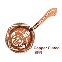 칵테일 쉐이커 세트 조주기능사 바텐더 해골과 전갈 바 스트레이너 튀어 나와 스테인레스 스틸 디럭스 도구, Copper Plated 3