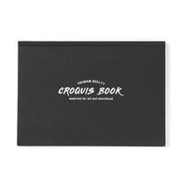 아트앤디자인 105g 양장제본 크로키북 B6 / 표지 블랙 / 내지 흰색 (80매) / 단품 묶음할인, 10권 (10%할인)