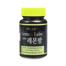 힐링 리어러레몬밤 60정 로즈말린산 트리글리세라이드 폴리페놀 타닌 마그네슘 레몬밤추출물 레몬밤원물 레몬밤캡슐 바이러스 기억력 집중력 뇌활동 알약 루틴 체지방 뱃살 휴대간편, 600mg