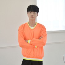 형광 바람막이 브이넥 티셔츠 4color (남여공용)