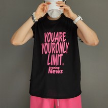 비버 형광 레터링 나시 줌바닷컴 방송댄스의상 댄스복 단체 무대의상 줌바웨어 에어로빅복