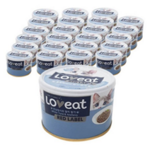 사조 러브잇 레드라벨 고양이 간식캔 160g, 흰살참치 + 멸치 혼합맛, 32개