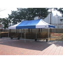 3mx6m 카라반캐노피 천막 기본형(옆면 벽없음), 알미늄, 녹색