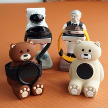 갤럭시워치6 워치5 워치4 호환 충전 거치대 충전독, 곰돌이(아이보리)