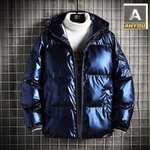 ANYOU 겨울 패딩 반사광 패딩 남녀 도톰 후드 패딩조끼