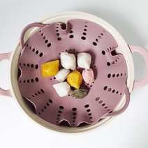 냄비 실리콘 찜기 고구마 떡 단호박 찜판 찜요리, 그레이