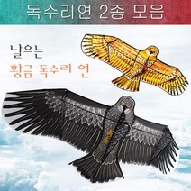 캠핑놀거리 전통놀이 방패연 독수리연 경제관념 조카선물 육아용품 아이장난감, B검정독수리연