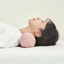 잠스쿨 거북목 경추베개 일자목 원통 원형 목디스크 낮은 목베개 미니, 잠스쿨 거북목 베개, 베이비핑크