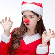 (루돌프코스펀지코) 빨간코 크리스마스 산타의상소품, 단품
