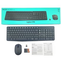 무선 키보드 마우스 세트 블루투스 게이밍로지텍 MK235 무선 키보드 마우스 멀티미디어 2.4GHz 스플래시 방, 01 Logitech MK235 black, 한개옵션1, 한개옵션2