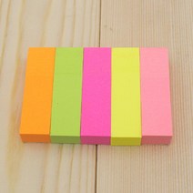 모인샵 간편 접착 메모지 100매 5색 1.5x5 점착식메모지 문구