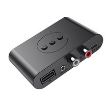 무선 블루투스 리시버 동글이 블루투스 5.0 수신기 U 디스크 RCA 3.5mm AUX 잭 스테레오 무선 어댑터 (스피, 01 Black_01 블루투스 v5.0