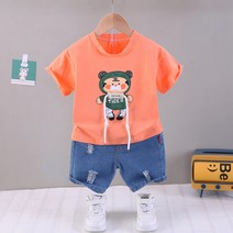ALMXH 새로운 여름 아기 옷 한 벌 아이들 여아 소년 유행면 t-셔츠 반바지 2 개/대 유아 우연한 복장 아이 운동복