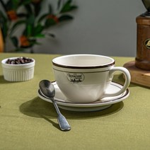 시라쿠스 뉴욕 킹스인 클래식 감성 카페 커피잔, 카페라떼잔(320ml), 1P, 콜라브라운