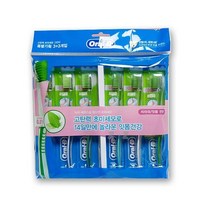 오랄비 특별기획 칫솔 6P S 세면도구 욕실용품 치약 미세모 부드러운모 탄력모 금칫솔 금치솔, 후레쉬클린40모