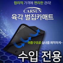테슬라 모델Y 전기차 21년식~ 카썬 육각벌집매트 1+2열 카매트, 테슬라 모델Y 전기차 (20년식~), 레이싱발판