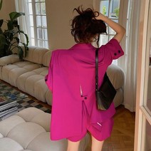 무드무드 / 템버 뒷트임 어깨패드 반팔자켓 숏팬츠 set