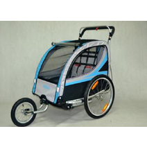 자전거트레일러 유아 애견 짐 연결장치 수레 케리어 반려동물, D 하늘색