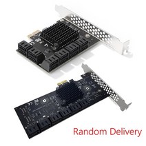 sa3112j pcie 어댑터 6121620 포트 pci-express x1-sata 3.0 확장 카드 6gbps 고속 추가 카드 wpci-e x4 x8 x16, 없음