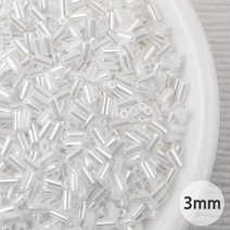 비즈아이 [3501]막대비즈 3mm 흰색(420) [10g], 10g