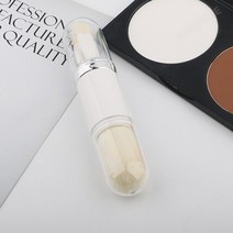 MINSHZEE 메이크업 브러쉬 브러쉬 세트 4in1 멀티 브러쉬 세트 휴대식 7색, 화이트 실버, 1개