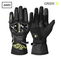 오토바이방한 부츠토시헬멧 열선케이스 겨울용품방한장갑 오토바이 따뜻한 터치 스크린 보호 방수 방풍 승, 09 JIA03-Green_02 L