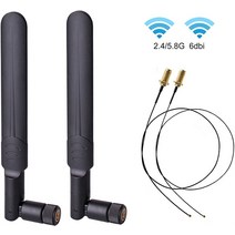 2x8dbi 2.4ghz 5ghz 듀얼 밴드 wifi rp-sma 남성 안테나 + 2 x 35cm rp-sma ipex mhf4 m.2 ngff wifi wlan 카드용 피그테일