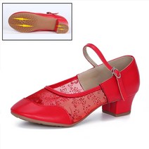 탭댄스화 탭슈즈 탭댄스신발 여성용 댄스 신발 여성 용 소프트 솔 연습 볼룸 모던 탱고 댄싱 슈즈 살사 스퀘어 드롭, [05] 38(24cm), [05] Silver1