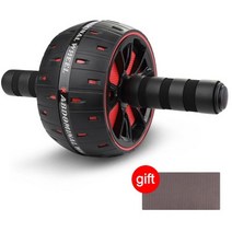 리바운드 뱃살빼는기계 뱃살운동기구 PROKISO Ab 롤러 No Noise 복부 휠 팔 허리 다리 운동 휴대용 장, 02 Black Red