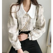 드레스허그 앤바비 트위드 블라우스