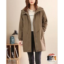 TIYANY 여성용 기모 집업 롱집업 후드 겨울+ 양말