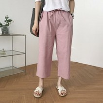 럭키제이 여성용 픽미 배기 린넨 통바지 55 66 77 88 99