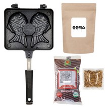 붕어빵팬+붕어빵믹스1봉+팥앙금1봉+호두1봉 팥붕어빵, 붕어빵팬+붕어빵믹스1봉+팥앙금1
