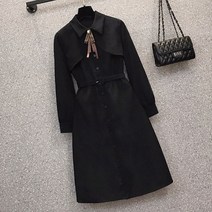 여성 봄 빅사이즈 롱 원피스 플러스 사이즈 여성복 2021 지방 자매 서양식 허