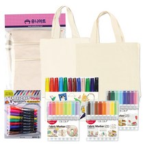 패브릭 가방 마카펜 염색 에코백 리폼 DIY 그리기 MB, 패브릭 가방 대, 모나미 마카 16색