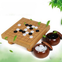 바둑판 세트 오목 미니 원목 두뇌발달 소장용 테이블, C