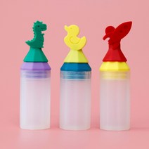 실리콘약병 세척솔 세트 / 이크 eeeek 국내제작 재사용 아기 약병 휴대용 열탕소독 국내산 육아꿀템 / 나비에 오늘출발, 투약병+세척솔 세트