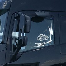 스카니아 호환 부품 For x2 Grip Tribal Truck Window Decor Set (li+re) Scania Sticker Foil sticker, WHITE