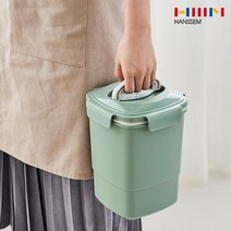 한샘 핸디 음식물 쓰레기통 4L 그린, 단품