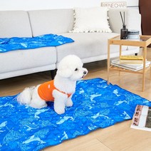 바자르 양면 쿨 매트 단품, 블루웨일