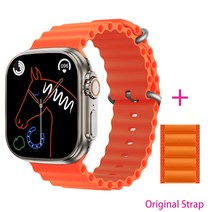 (에서 선박 us) 원래 49mm IWO 스마트 워치 WS18 울트라 시리즈 8 남자 여자 NFC IP68 방수 블루투스 전화, 07 Add 1 nylon_01 49mm